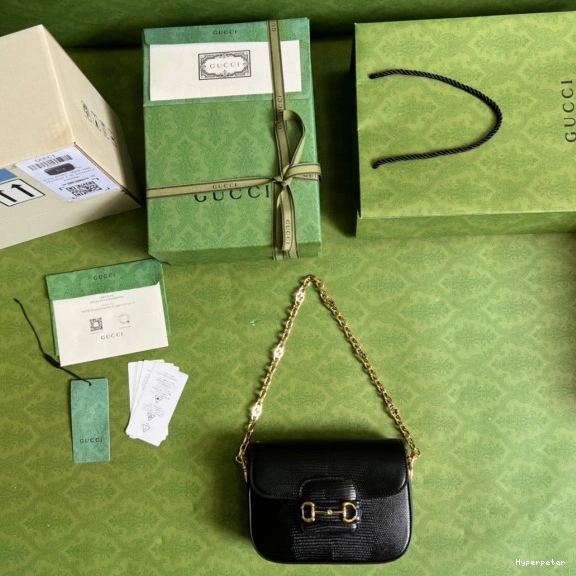 Hyperpeter Gucci Horsebit bag 1955 mini lizard 0805